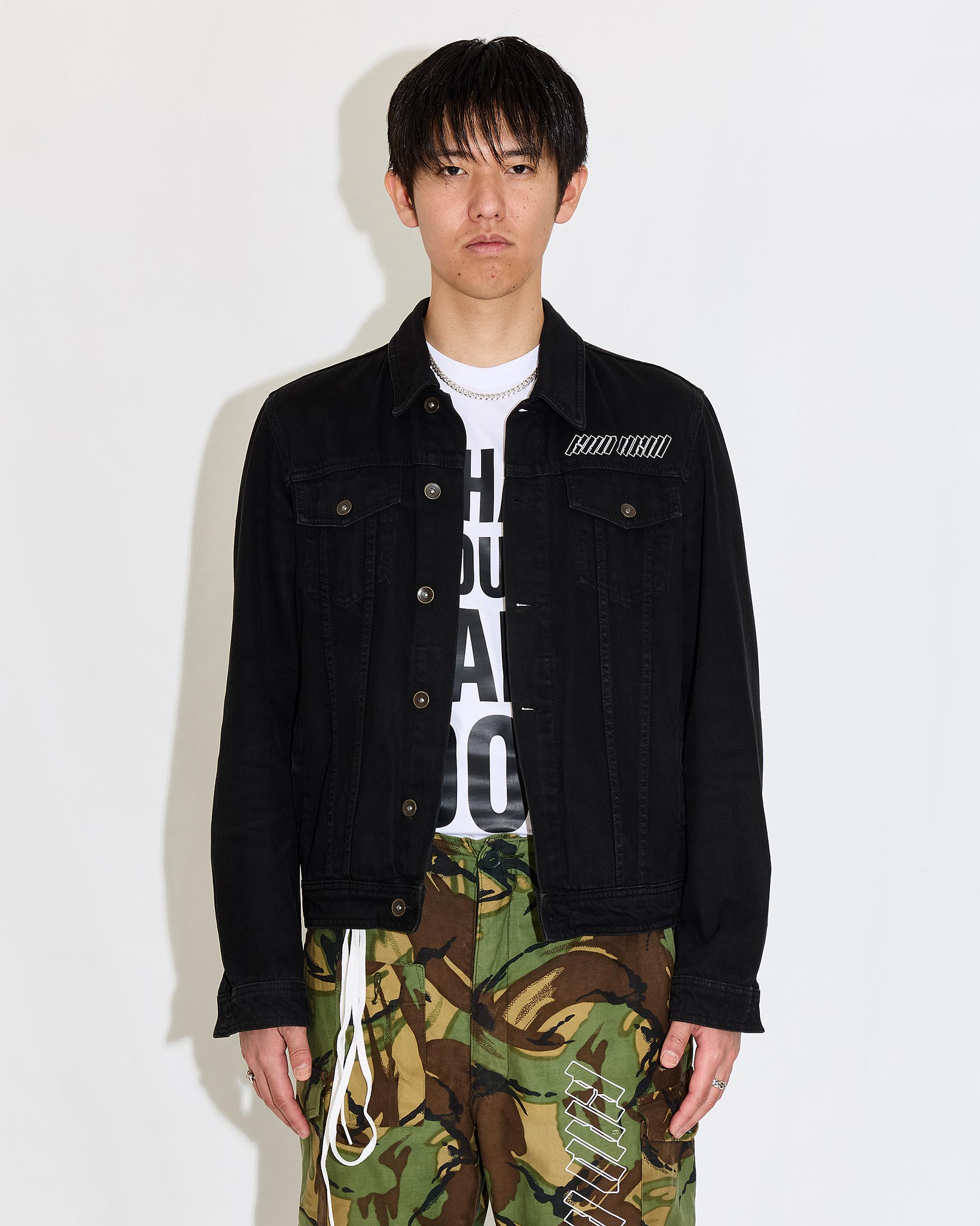 ジャケット・アウター argue baseball denim jacket arguebaseball denim wide shirt jacket